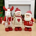 thumbnail image 5 of Muñecos navideños de gran tamaño, muñecos de nieve retráctiles de Papá Noel, alces, figuras navideñas, decoración navideña, regalo para niños, adorno para árbol de Navidad, 5 of 5