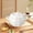 White, variant on Foqnuq Soup Bowl, Pumpkin Lidded Ceramic Bowl, 1800ml Large Covered Noodle & Cereal Bowl, Double-Handled, Microwave & Dishwasher Safe, Home