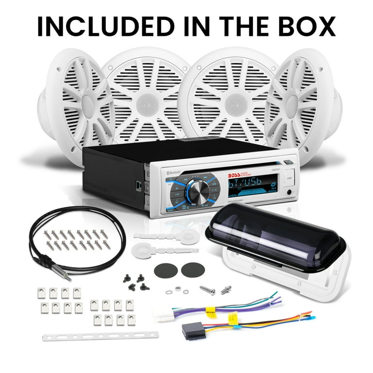 BOSS Audio Systems Marine Boat Stereo Sound System BOSS Audio Systems Marine Boat Stereo Sound System