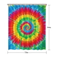 thumbnail image 5 of Rainbow Tie Dye Spiral Shower Curtain 72"x84" ,Bathroom Decorative Shower Curtains Set with 12 Hooks,Modern Waterproof Washable Shower Curtain, 5 of 6