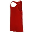 thumbnail image 5 of WAVSUF Summer Solid Color Tank Tops for Men Bodybuilding Sleeveles Vest Round Neck Pullover Red Size L, 5 of 6