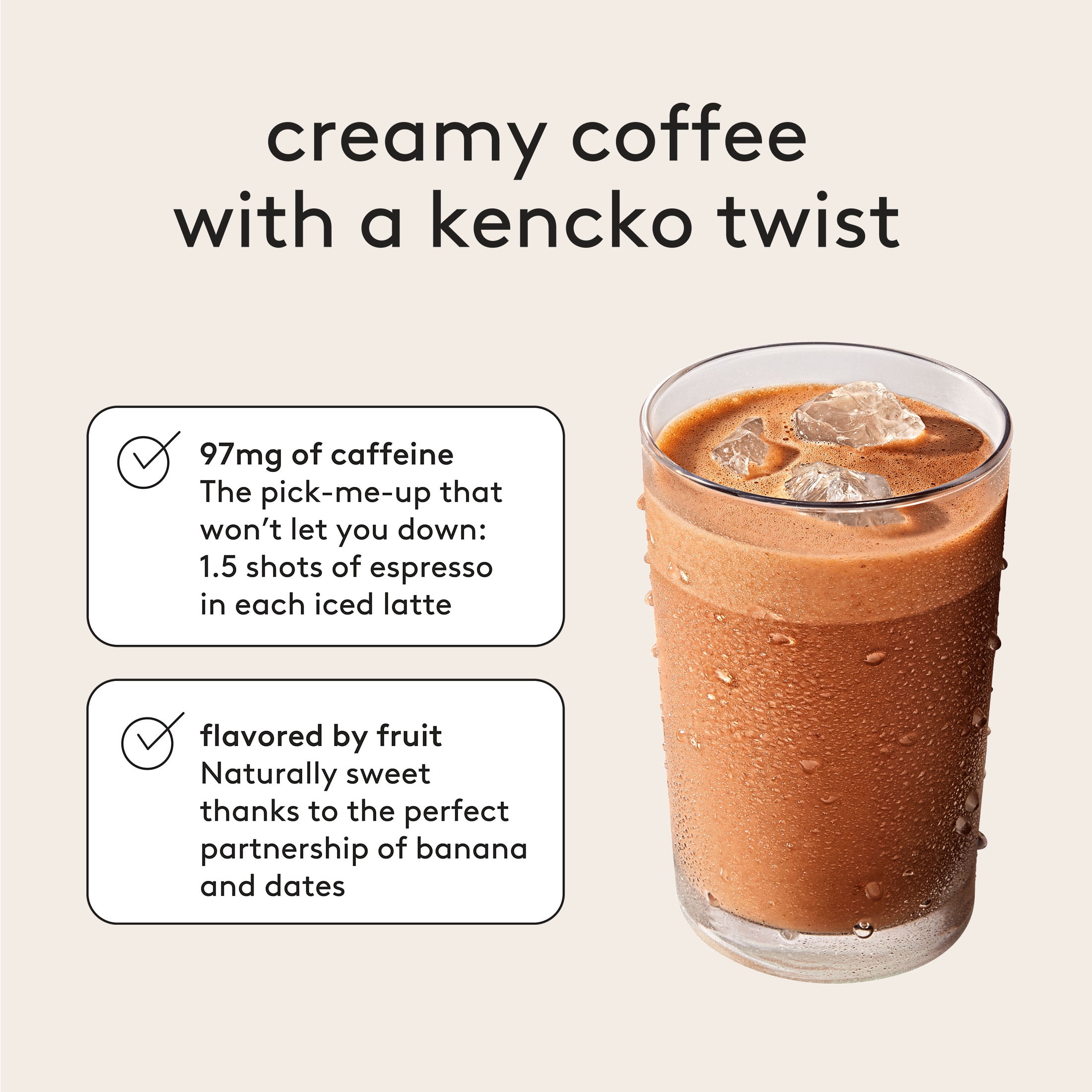 Kencko Mocha Organic Instant Iced Latte Two Pack, Powdered Drink Mix, .79 oz