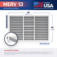 thumbnail image 4 of BNX TruFilter 16x25x5 (15.88’’ x 24.88’’ x 4.38‘’ Compatible with Honeywell 4”) MERV 13 Air Filter (2-Pack) - MADE IN USA - HVAC AC Furnace Filters, Allergies, Mold, Bacteria, Smoke, MPR 1900 FPR 10, 4 of 5