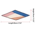thumbnail image 3 of INSPIRE CHIC Women's Chic Pleated Contrast Color Rhombus Neck Scarf Neckerchief Pink, 3 of 5