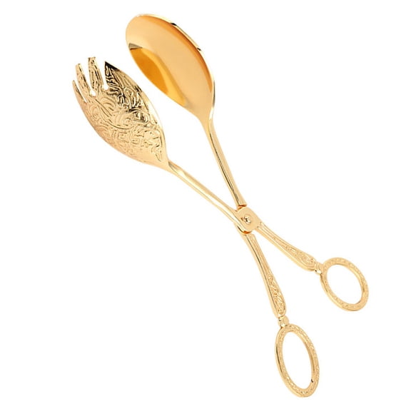 Metal Spoon Salad Clip – Metal Serving Tongs for Pasta, Bread, Vegetables & BBQ, Non-Slip Cutlery Clip for Buffet, Dishwasher Safe