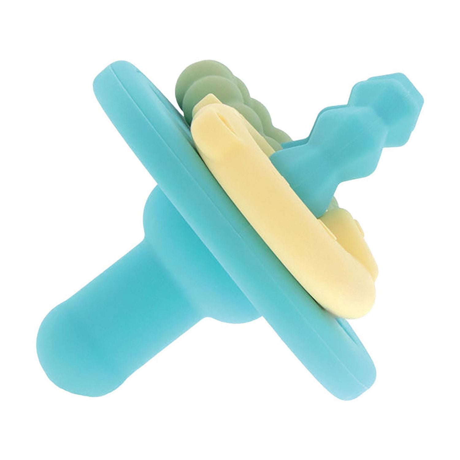 Nûby™ Charms™ Pacifier & Teether, 100% Soft Silicone - Aqua