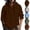 #02 Coffee, variant on Mens Loose Fit Linen Shirts Henley Hooded Long Sleeve Cotton Blend Tops Breathable Boho Style Outdoor Camping Hoodies ,M,#02 Army Green