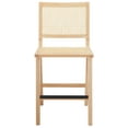thumbnail image 4 of SAFAVIEH Couture Hattie Square Mid Back Counter Stool, Natural, 4 of 13