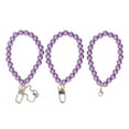 thumbnail image 2 of Pearl Beads Bracelet, Polishing Process Pearl Beads Strands Smoothing Round  For Bag For Keychain For Mobile Phone Case H22 Purple, 2 of 8
