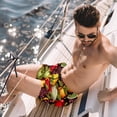 thumbnail image 2 of luoweisi Men's Beach Shorts Quick Dry Swim Trunks with Mesh Lining Fruit L, 2 of 5