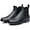 Black, variant on Litfun Women's Short Rain Boots Waterproof Anti Slip Rubber Ankle Chelsea Booties Rainboots for Women, Black, Size 5
