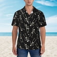 thumbnail image 5 of Picia Happy Skeletons Dancing Gentle Cotton Regular Fit Short Sleeve Casual Hawaiian Shirt for Men-Large, 5 of 8