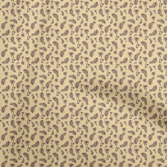 oneOone Polyester Spandex Pale Yellow Fabric Beach Sewing Material Print Fabric By The Yard 56 Inch Wide