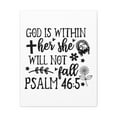 thumbnail image 4 of Scripture Walls Psalm 46:5 God is Within Her Black & White Bible Verse Canvas Christian Wall Art Ready to Hang Unframed, 4 of 13