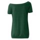 thumbnail image 4 of Blusa de manga corta con hombros descubiertos para mujer - Camiseta informal de verano de color liso, 4 of 6