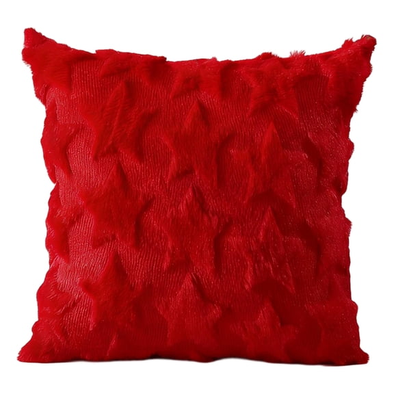 Red White Flower Throw Pillow Covers, 18 x 18 Inch 4th of July Patriotic Independence Memorial Day USA Flag Cushion Case for Sofa Couch(1pc)