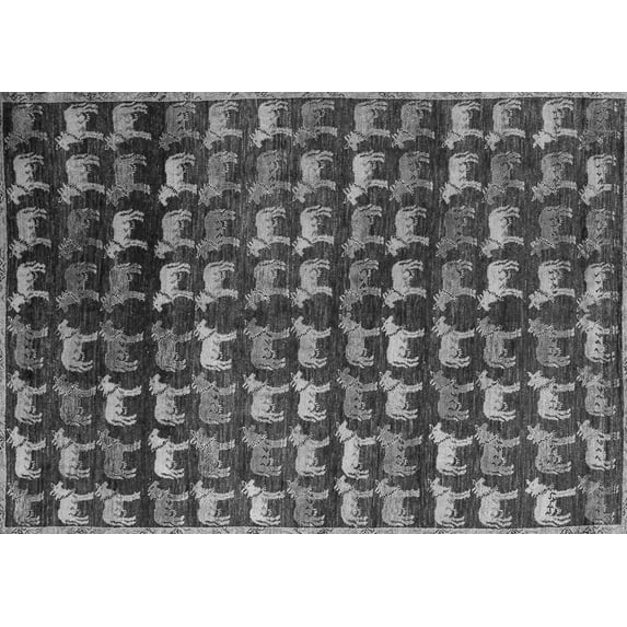 Ahgly Company Indoor Rectangle Abstract Gray Modern Area Rugs, 8' x 10'