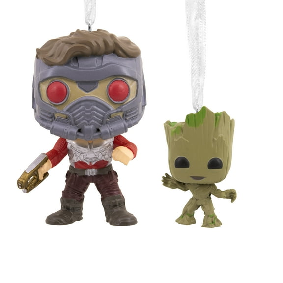 Hallmark Guardians of the Galaxy Star-Lord & Groot Funko POP! Christmas Ornaments, 2, 0.27lbs