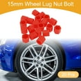 thumbnail image 2 of Unique Bargains 20 Pcs Wheel Lug Nut Bolt Rims Tire Nut Screws Dust Cap Cover Nut Protection Silicone Red 2.2x15x20mm, 2 of 7
