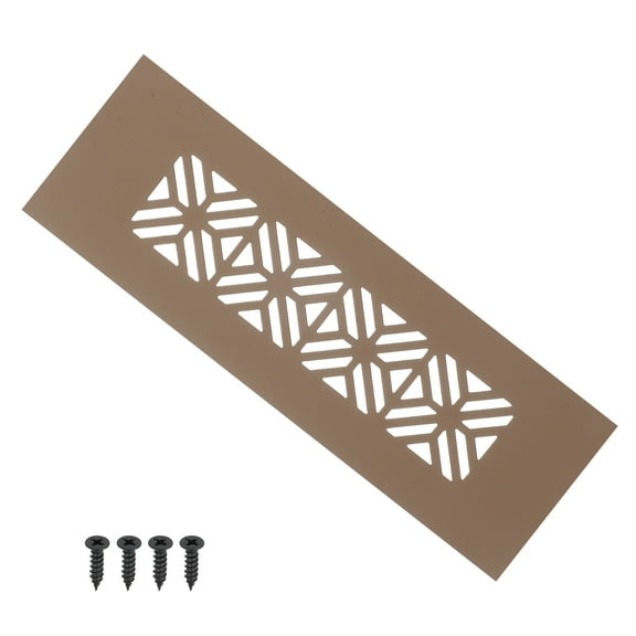 Uxcell Door Air Vent Cover, Heavy Duty Aluminum Grille Ventilation Cover Louvered with Mounting Screw for Cabinet Wardrobe 6 x 2 Inch