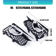 1 Pair Lightweight Plastic Headlight Covers With Vented Design For ...