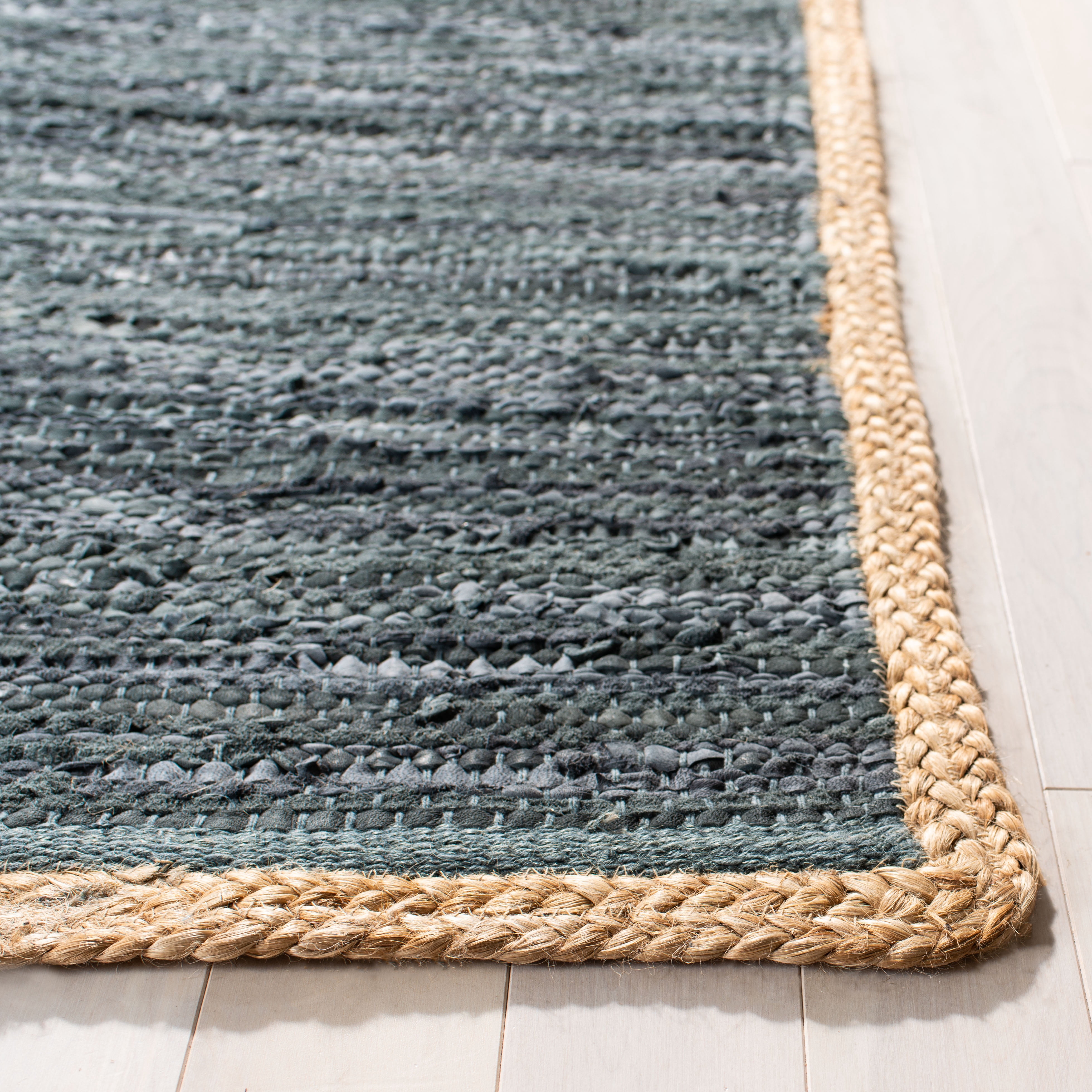 SAFAVIEH Cape Cod Ainsley Texture/Embroidery Area Rug, Gray/Natural, 3' x 5'