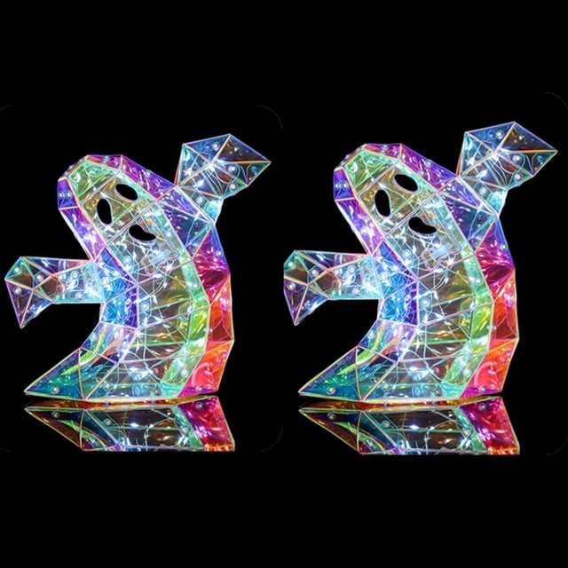 Decoración de fantasmas de Halloween Xinyu Fantasma iridiscente prismático luz nocturna LED