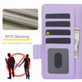 thumbnail image 5 of Dteck for Samsung Galaxy Z Fold 4 Wallet Case with 6 Credit Card Slots and S-Pen Slot,RFID Blocking Multi Card Function Magnetic Clasp Kickstand for Man Women, Purple, 5 of 7