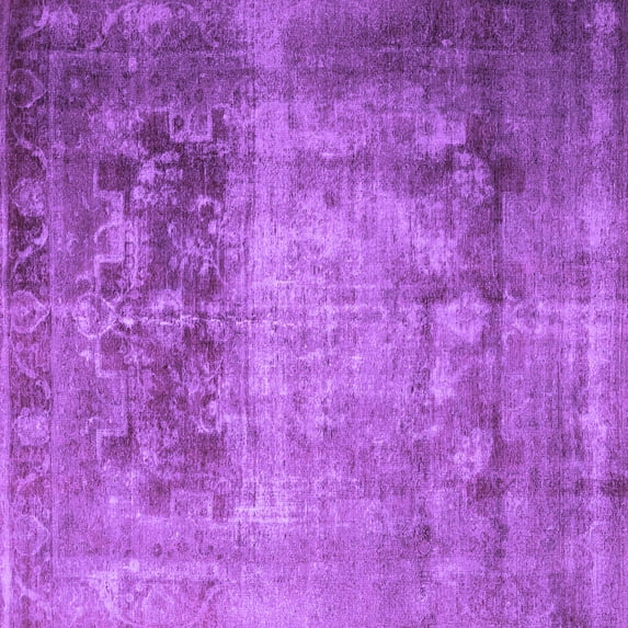 Ahgly Company Indoor Square Persian Purple Traditional Area Rugs, 8' Square