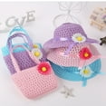 thumbnail image 3 of 2pcs set Girls Summer Hat Shoulder Bag Set Girls Tea Party Straw Sun Hat and Purse Kids Party Birthday Travel Gift, 3 of 4
