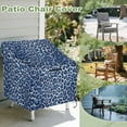 thumbnail image 3 of Renewold Patio Outdoor Chair Covers Waterproof Stacking Seat Cover Funiture Covering for Lawn Lounge Seat, Swivel, Rocking Chairs, 29"W x 33"D x 36"H, Blue Leopard Print, 3 of 7