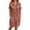 Watermelon Red, variant on Women's Button Down Shirt Dress, Relaxed Fit Midi Short Sleeve Casual Tunic,Black,XXXL