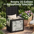 thumbnail image 3 of MINDYES 35 Gallon Deck Box, Outdoor Patio Storage Box for Cushions & Tools, Botanical Sketch, 3 of 8