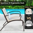 thumbnail image 2 of Canddidliike 3 Piece Patio Metal Aluminum Wide Armchair and Table Set, Patio Conversation Set for Outdoor, Rusic Brown, 2 of 10
