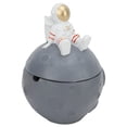 thumbnail image 2 of Cenicero de astronauta con tema de luna dorada, Material de resina, Cenicero portátil decorativo de gran capacidad con tapa para oficina en casa, 2 of 12