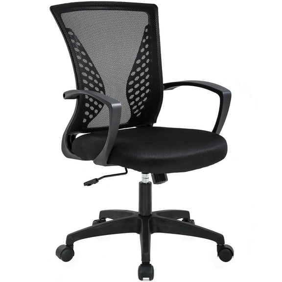 SgoodS Office Chair Ergonomic Desk Chair Mesh Computer Chair W/Lumbar Support Armrest, Black