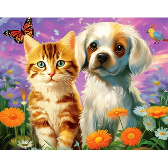 Jigsaw Puzzles 500 Pieces Dog Cat Animals Formation Wooden Toys Entertainment Props for Friend Home Decoration Wall Art Gift