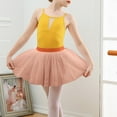 thumbnail image 2 of Povozer Girl Tutu Skirt Tulle Fluffy Princess Ballet Dress Up Dance Party Costume(Orange,8-12T), 2 of 4