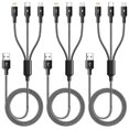 thumbnail image 1 of Cable de carga ASICEN 3 en 1 USB-C Micro USB Lightning de 1,2 m, 1 of 7