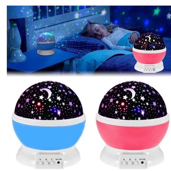 Willstar Proyector de Estrellas Proyector de Estrellas Giratorio de 360 Grados, Dos Modos de Fuente de Alimentación, Regalos Divertidos con Lámpara para Niñas y Niños con Estrella Giratoria
