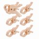 thumbnail image 2 of 6 Piezas de Clips Madera para Juegos, Juguetes con Gigantes Hechos A Mano, Cortinas, Armarios, Balcones, Creativos, 2 of 5