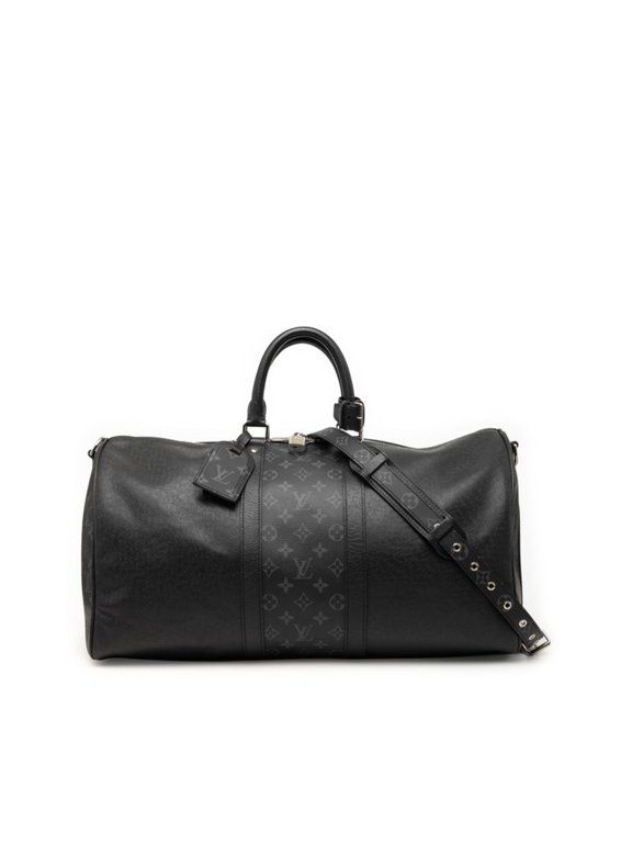 Pre-Owned Louis Vuitton Taigarama Keepall Bandoulière 50 Boston Bag Shoulder 2WAY M53763 Noir...