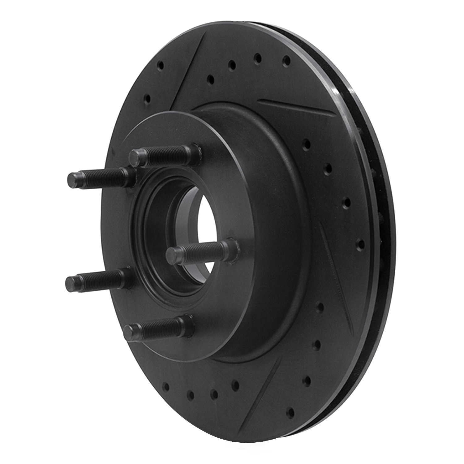 Dynamic Friction Company 633-54119L DFC Brake Rotor - Drilled And Slotted - Black