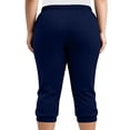 thumbnail image 6 of RYRJJ Capri Pants for Women Casual Pull On Strech Yoga Capris Work Jeggings Plus Size Workout Athletic Cropped Pants with Pockets(Navy,XXXL), 6 of 8