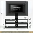 thumbnail image 6 of Royalcraft TV Stand with Mount and Power Outlet, 51" Swivel TV Stand Mount for 32/45/55/60/65/70 Inch TVs, LED Entertainment Center with Storage Shelves for Living Room, Bedroom, Office, Black, 6 of 8