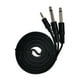 thumbnail image 5 of Cable divisor en Y de alimentación con conector TRS estéreo de 1/8" a doble TS de 1/4", conector chapado en oro, 3,5 1.5m, 5 of 6