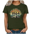 thumbnail image 4 of Kayannuo Blouses for Women Clearance Tee Shirts for Women Valentine's Day 1964 Vintage Shirt For Women 60th Birthday Gifts 1964 Birthday Gifts Idea Retro Short Sleevel T Shirts Party Tops Funny Tees, 4 of 4