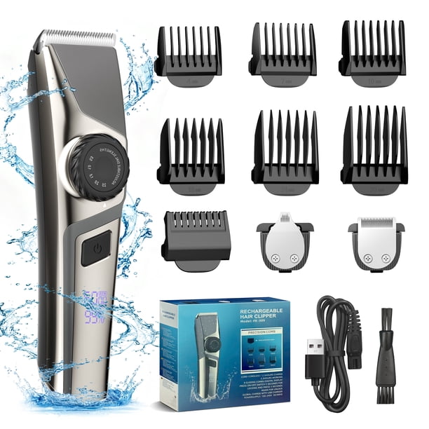Recortadora de Barba para Hombre, Cortapelos para Hombre 3 en 1 Kit de Aseo y Afeitado para Rostro, Bigote, Cuerpo, Oreja, Nariz, Cortapelos de Barbero Inalámbricos E Impermeables para Cortar Cabello