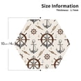 thumbnail image 3 of Balery 6 Pcs Anchor With Ropeleather Coasters Set, Drink Table Cup Coasters For Living Room Kitchen Coffee Decor, 3 of 9