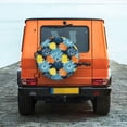 thumbnail image 6 of Naloa Sunflowers PVC Leather Spare Tire Wheel Cover for Car Truck SUV Camper Trailer Universal Fit many size15 inch, 6 of 6